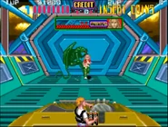 The Flying Alien about to catch Newt.