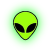 Green Alien Head Glow