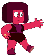 A Ruby whose gem is on the back of her right hand.