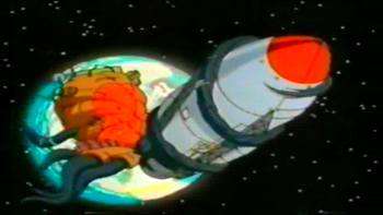 The Techno-Sentient - moments before the missile's detonation.