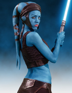 Aayla Secura, a female Rutian Twi'lek