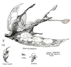 The enormous Ebony Blister-wing dwarfs all the other giants of Darwin IV's skies