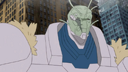 The Flaxan Leader during his third invasion in Earth's dimension