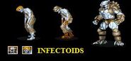 Infectoids (hosts fused with a facehugger)