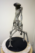 Concept sculpture of a pre-surgery alien