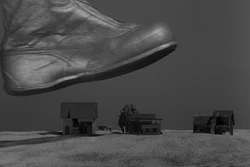 Tiny alien structures about to be crushed