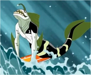 Acuatico en una tabla de surf