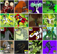 16 aliens de Ben 10