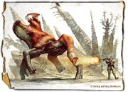 Lord Cockswain is hunting a Vroxel