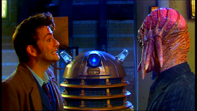 The Doctor talks to Dalek Sec.