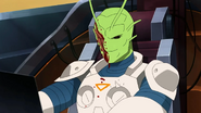 The Flaxan Leader during his first invasion in Earth's dimension