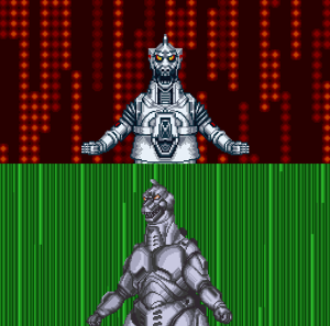 MechaGodzilla '74 (American version of the game) and MechaGodzilla '93 (Japanese version of the game).