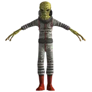 A Helmet-less Zetan in a spacesuit