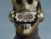 A Cog exposing their inner eyes to fire lasers