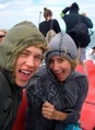 Austin Butler (Jake) and Ashley Tisdale (Bethany) on a boat.