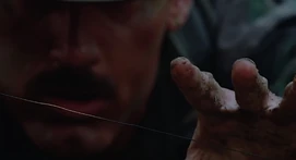 Blain note the wire of the mine.