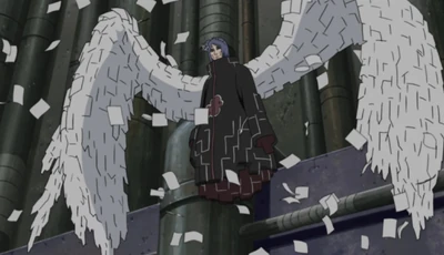 Konan (Naruto) is able to use papers in both offensive and defensive ways