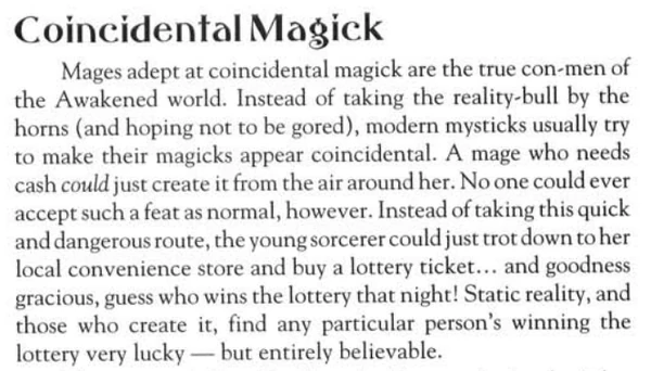 Coincidental magick