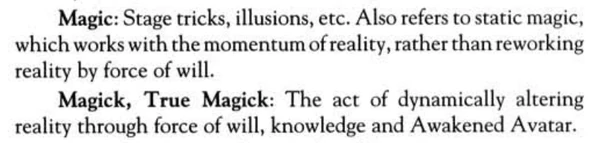 Difference magic magick