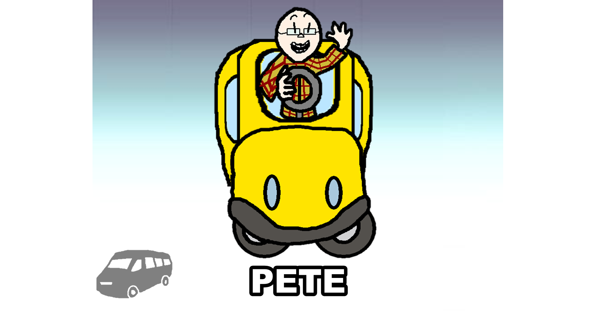 stick figure bus driver cartoon