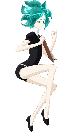 KREA - 3D CG anime Land of the Lustrous Houseki no Kuni character  Phosphophyllite person made of bluegreen gem rock running through a grassy  field on a sunny day wearing a white