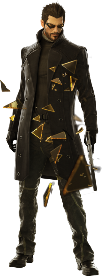 Adam jensen trench coat on sale