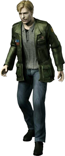 Silent Hill 1: Harry Mason walking in the dark, over the bottomless