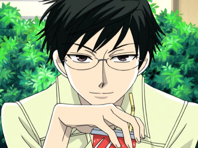 Kyoya Ootori with a drink