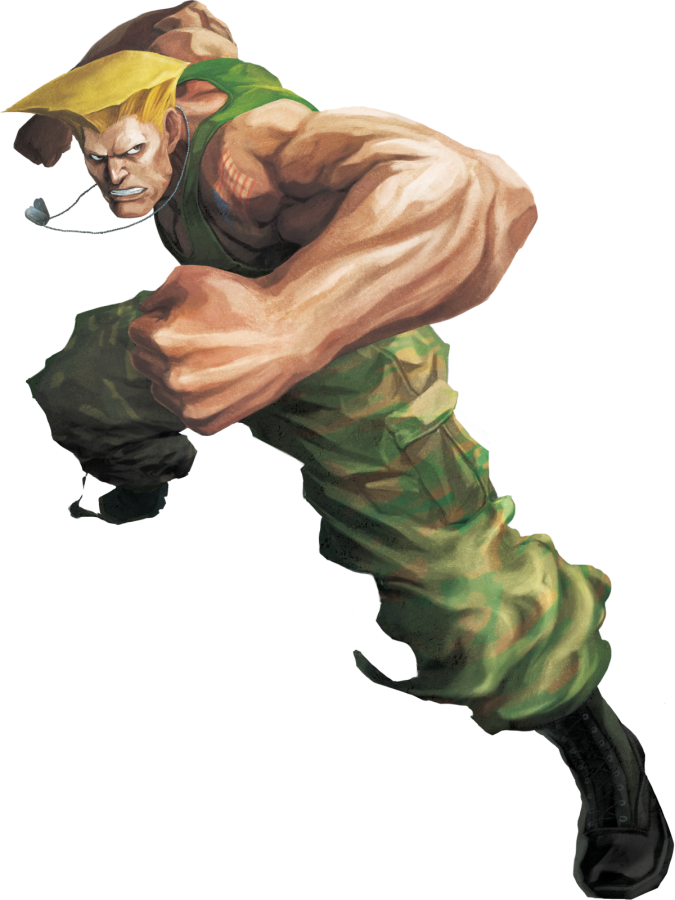 Flash art of guile from street fighter