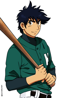 Render Major Goro, baseball player anime character png