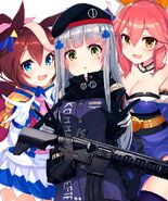 Hk416 tamamo tamamo no mae and tokai teio girls frontline and etc drawn by ohshit sample-fdc2438636e30649afcb8f76568e87cd