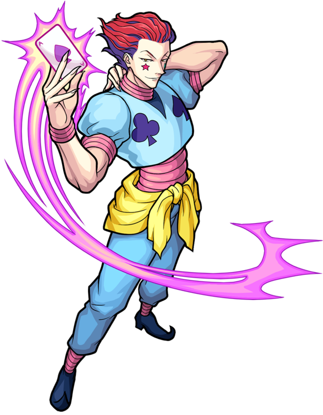 Hisoka Morow All Worlds Alliance Wiki Fandom In the 2011 anime, hisoka has red hair and light amber eyes. hisoka morow all worlds alliance wiki