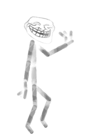Dancing Troll Face Stick Man GIF