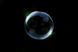 Soap-bubble-on-a-black-background