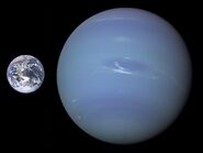 Another size comparison, this time of Earth and Neptune, yet another planet in our solar system.