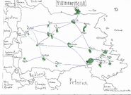 A map of Terabithia and some neighbouring countries