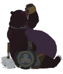 a half clothed Ursinthere.