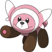 A juvenile Bewear, known as a Stufful.