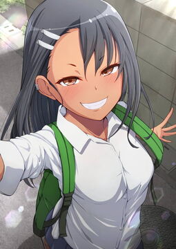 Hayase nagatoro anime girl on colored background