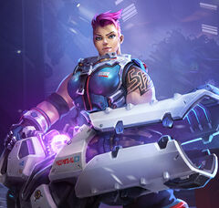 splashart Zarya. Fonte: Overwatch (2021)