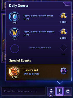 Quest interface