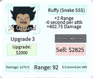 Ruffy (Snake SSS) Upgrade 3 Card
