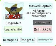 Masked Captain Upgrade 2 Card