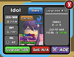 All Star Tower Defense Showcases: Idol (Oshi no Ko Ai Hoshino