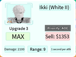 Ikki (Ichigo), Roblox: All Star Tower Defense Wiki