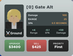 Gate (Gilgamesh), Roblox: All Star Tower Defense Wiki