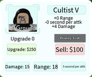 Cultist V Base Upgrade Card