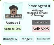 Pirate Agent II Upgrade 1 Card