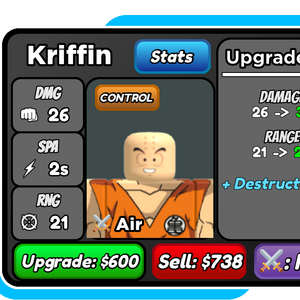 Kriffin (Green Planet) - Krillin (Namek), Roblox: All Star Tower Defense  Wiki