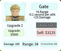 Gate (Gilgamesh), Roblox: All Star Tower Defense Wiki